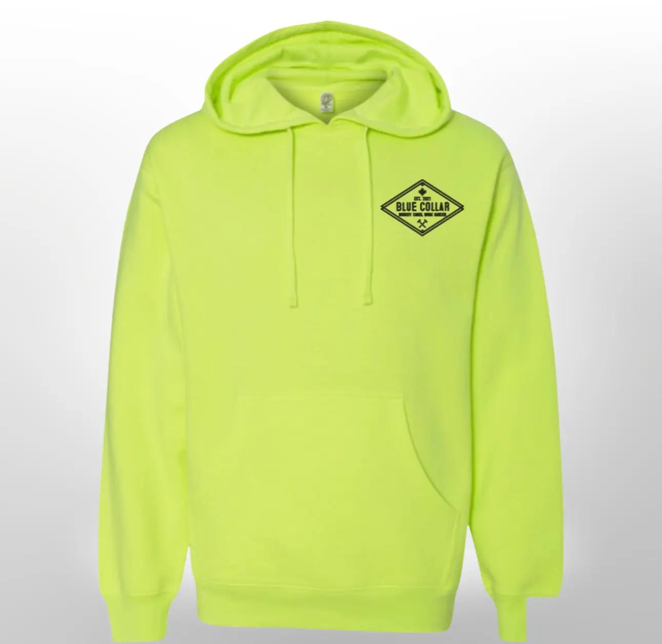 Hi-Viz Yellow Hoodie Blue Collar Canada - Main Image