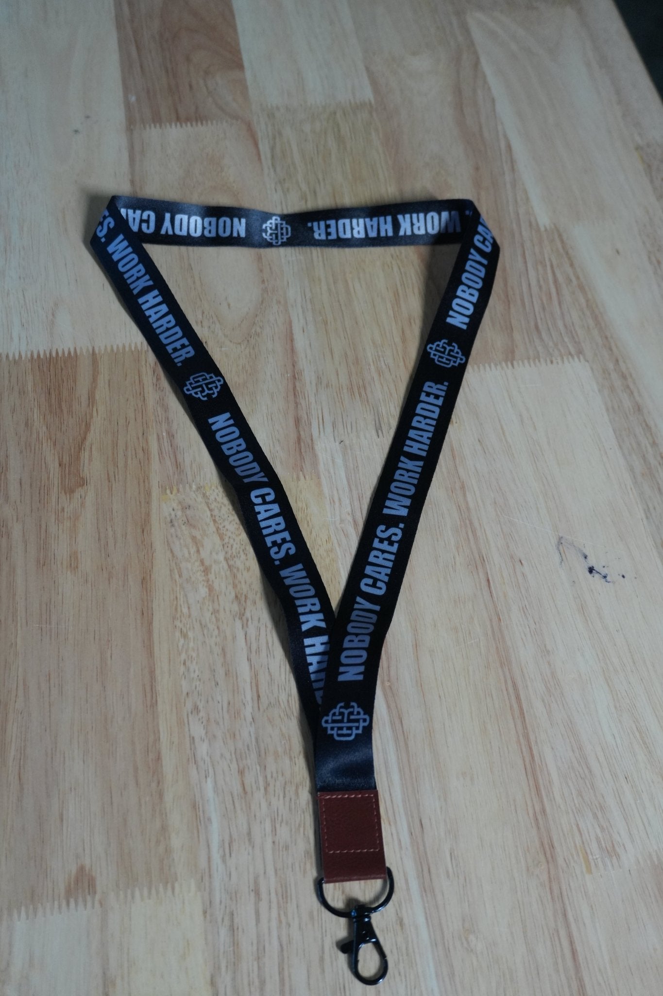 Nobody Cares. Work Harder. Lanyard - Blue Collar Canada