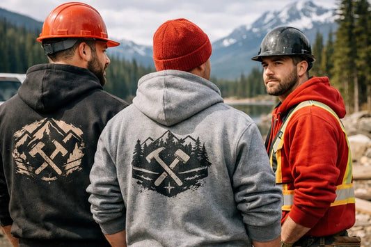 Hard Work Slogan Hoodies for Canadian Crews - Blue Collar Canada