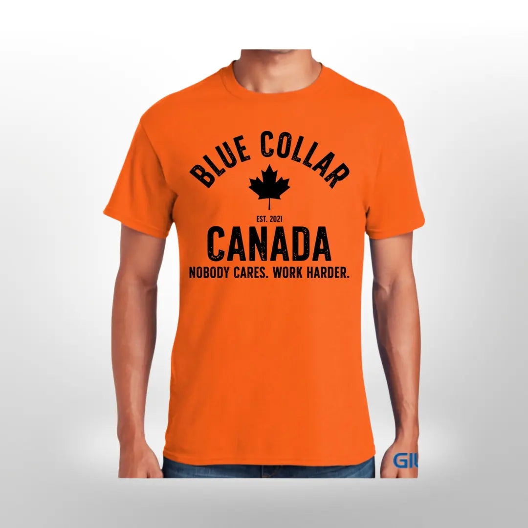 Hi-Viz Work Harder Tee - Blue Collar Canada