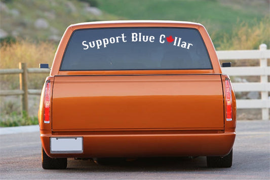 Support Blue Collar Window Decal - Blue Collar Canada