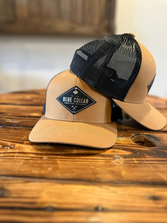 Canvas Trucker Black Mesh - Blue Collar Canada