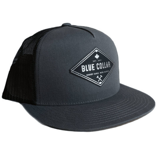 Charcoal Flat Bill Snapback - Blue Collar Canada