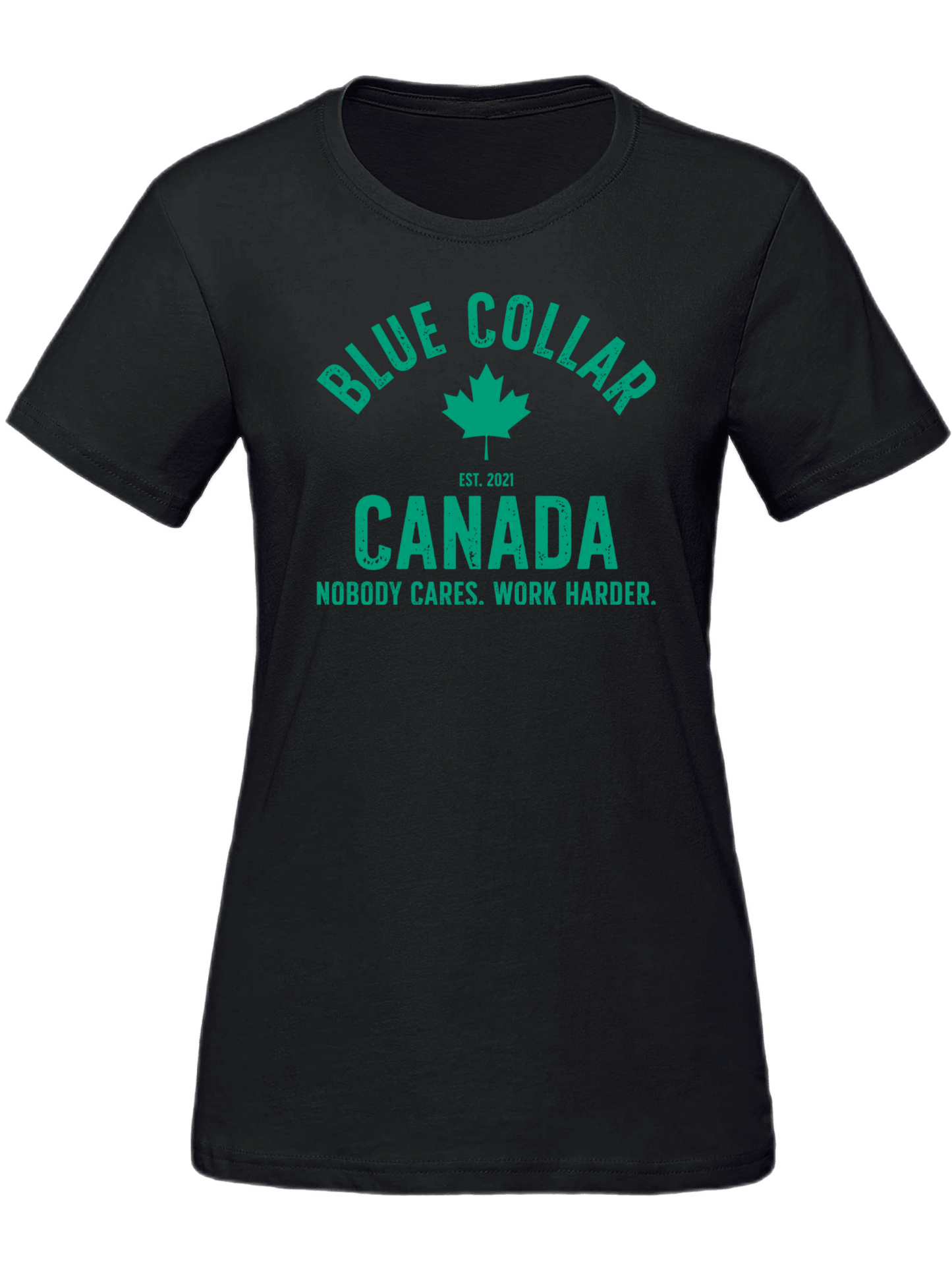 Ladies Work Harder Tee - Blue Collar Canada