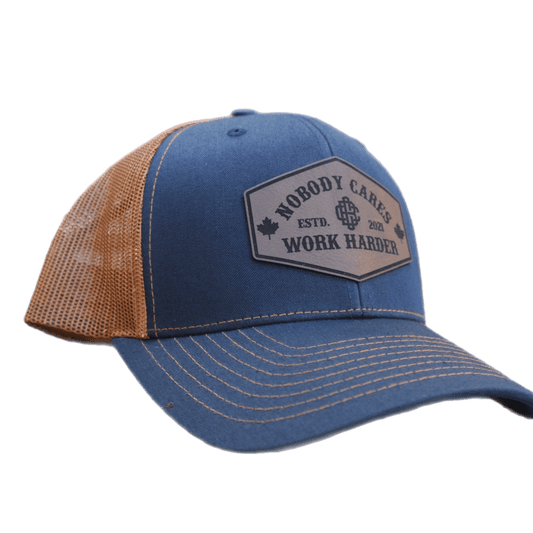 Limited Edition Navy/Caramel Trucker Hat - Blue Collar Canada