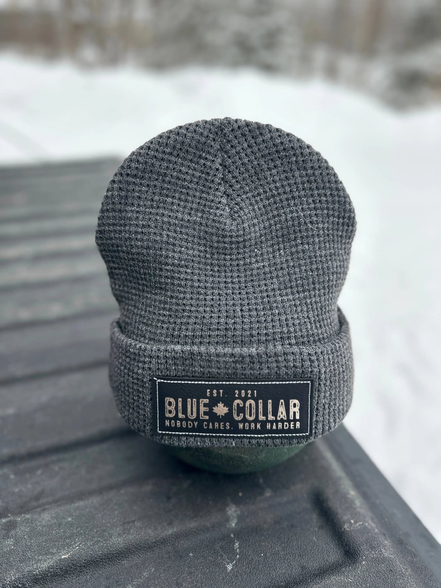 Waffle Knit Toque - Blue Collar Canada