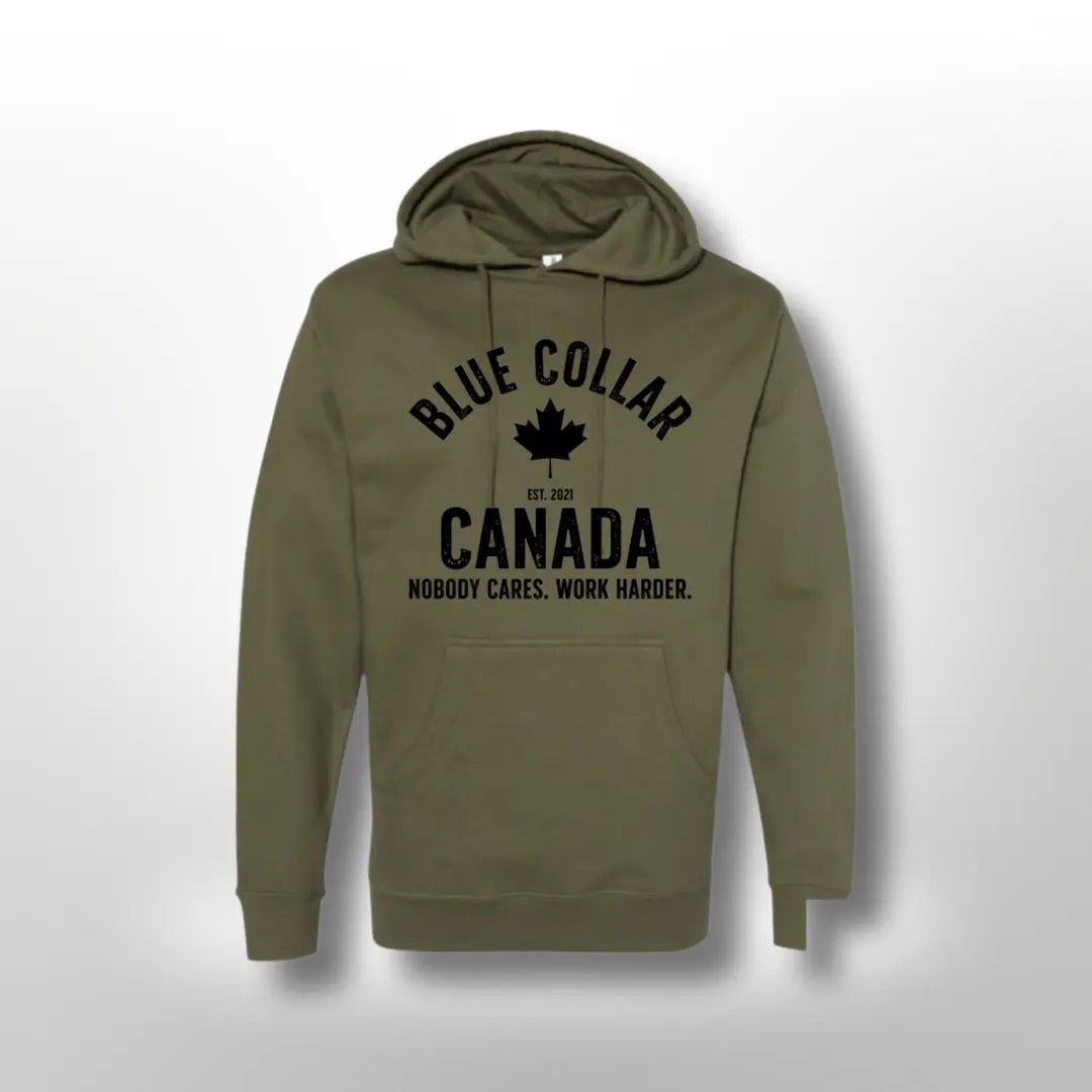 Work Harder Hoodie - Blue Collar Canada